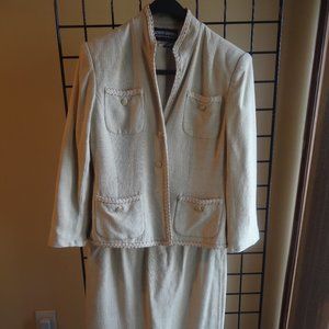 Herbert Grossman 2pc. Skirt Suit Set | Color: Beige | Sz: 12
